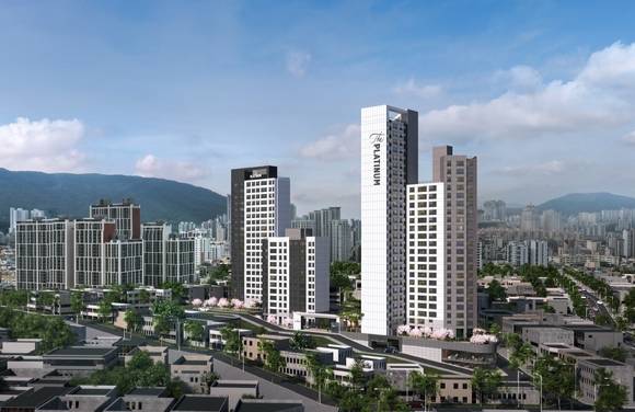 부산 온천동 공작맨션 가로주택정비사업 투시도 [사진=쌍용건설]