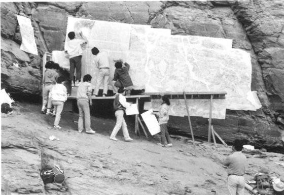 1986년 연세대 박물관 반구대 암각화 탁본 모습. [사진 연세대 박물관]