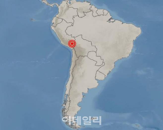 페루 지진 발생 위치도(이미지=기상청 제공)