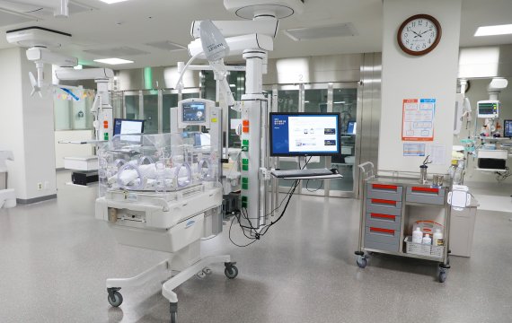 세종충남대병원 신생아중환자실 내부모습.