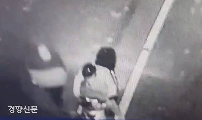 밭에서 건조 중인 마늘을 훔친 중국인이 검거됐다. 폐쇄회로(CC)TV 영상 갈무리. 제주서귀포경찰서 제공