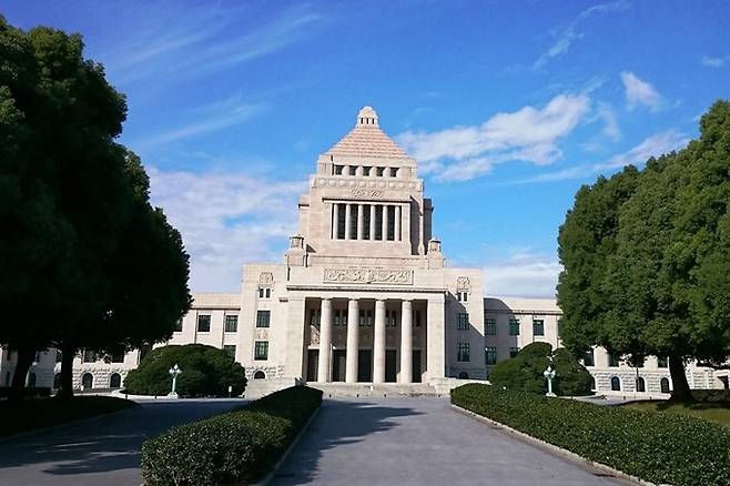 일본 중의원의 전경. 일본 중의원 홈페이지 캡처