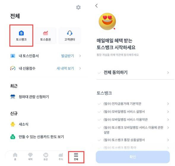 토스 앱을 통한 외국인 비대면 계좌 개설 절차. 출처=토스뱅크