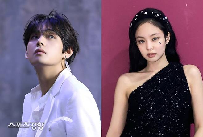 방탄소년단 뷔와 블랙핑크 제니의 열애 의혹이 제기된 가운데 의혹은 부인하는 새로운 반박 자료가 나오면서 새 국면을 맞았다. 소속사 제공·인스타그램 캡처
