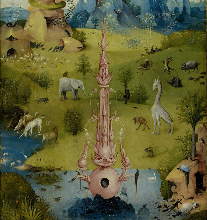 히에로니무스 보스, 세속적인 쾌락의 동산(일부 확대), 1504년경, 384 x 205 cm