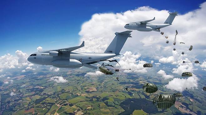 한국항공우주산업(KAI)이 공개한 국산 수송기 상상도. KAI 제공