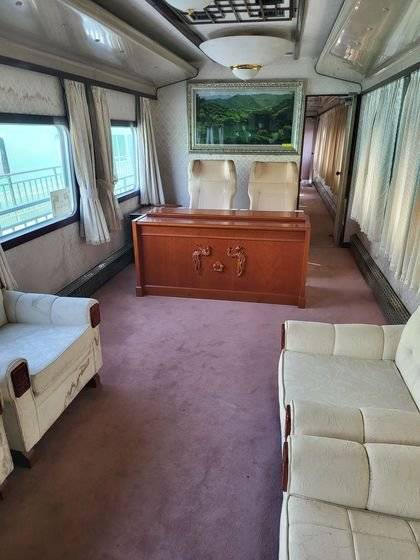 대통령 특별동차 집무실. [강갑생 기자]