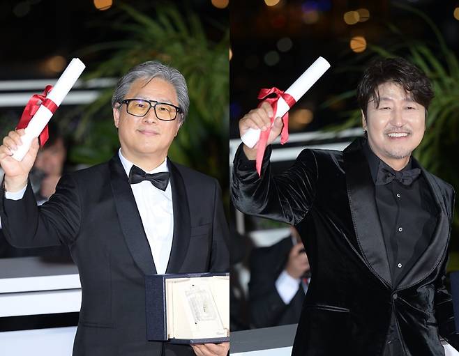 ▲ 박찬욱 감독(왼쪽), 송강호. 제공ㅣCJ ENM