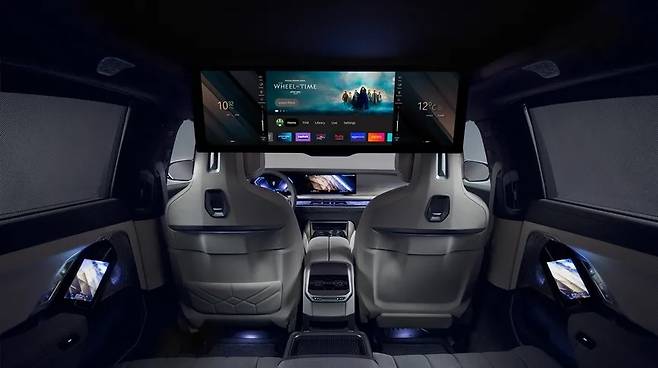 BMW 7 Series’s 31.1-inch theater screen (BMW)