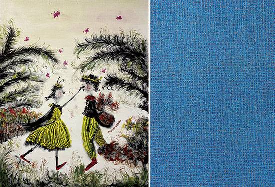 Gammanzi ‘Secret place for Daniela’, Mixed media on canvas, 73x61cm(2022), KIM Tae-Ho ‘Internal Rhythm 2020-87’, Acrylic on canvas, 194.5x131cm(2020)