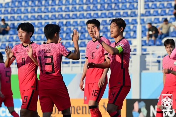 말레이시아와의 경기에서 선제골트을 터트린 이상민. 사진｜대한축구협회