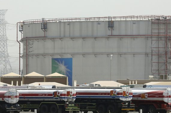 사우디아라비아 지다의 아람코 석유 시설.AP뉴시스