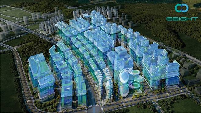 스마트시티 구축 이미지. [사진 제공 = 이에이트]] *재판매 및 DB 금지