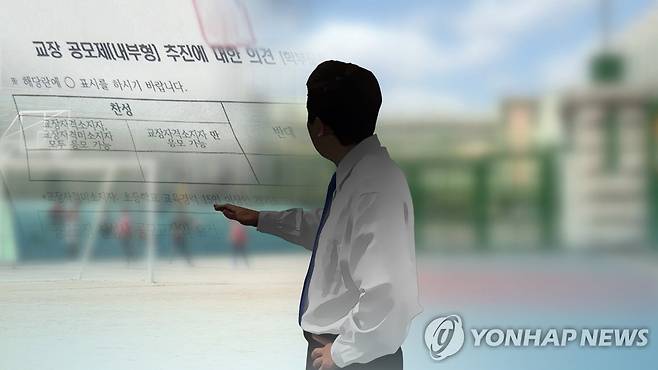 교장공모제(CG) [연합뉴스TV 제공. 재판매 및 DB 금지]