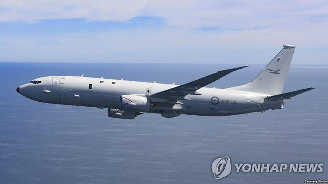 호주 공군 소속 P-8A 포세이돈 해상 초계기 [연합뉴스 자료사진.  DB 및 재판매 금지]