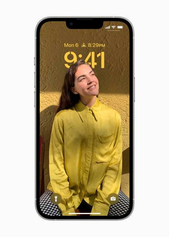 iOS16 기반 잠금화면. 애플 제공.
