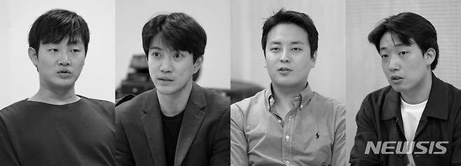 [서울=뉴시스] 박진희 기자 = 현악사중주단 노부스 콰르텟의 김재영(바이올린/왼쪽부터), 김영욱(바이올린), 김규현(비올라), 이원해(첼로)이 지난 3일 서울 서초구 한국예술종합학교에서 뉴시스와 인터뷰 하고 있다. 노부스 콰르텟은 올해 베토벤 현악사중주 16곡 전곡을 총 5일에 나눠 연주한다. 2022.06.08. pak7130@newsis.com