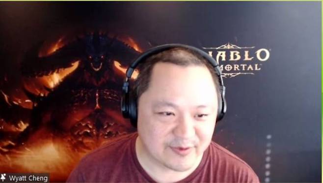 '님폰없' 발언의 장본인 와이엇 챙.&nbsp; &nbsp;줌 화면 캡처