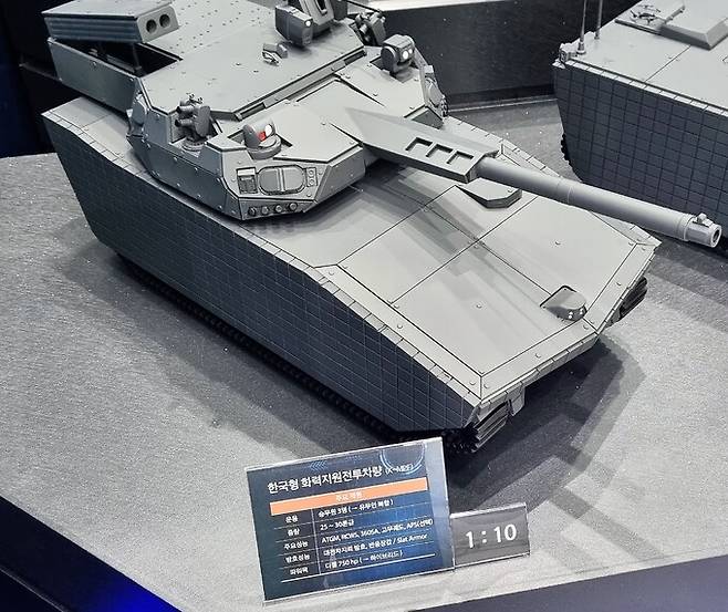 한화디펜스가 제안하는 한국형 화력지원차량. 박수찬 기자
