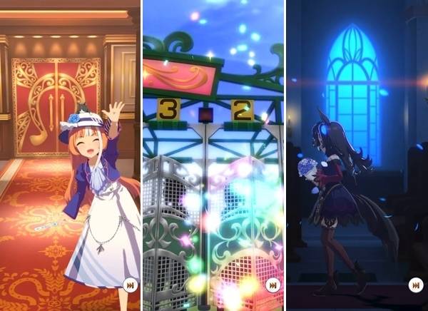 - 우마무스메 프리티 더비 3성 캐릭터 뽑기 연출