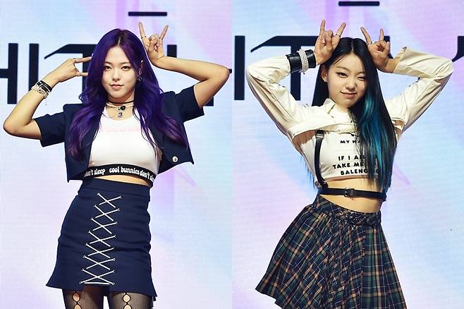 왼쪽부터 라필루스 유에, 하은. MLD엔터테인먼트 제공