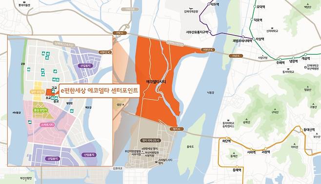 e편한세상 에코델타 센터포인트 지역도 [DL이앤씨(DL E&C) 제공]