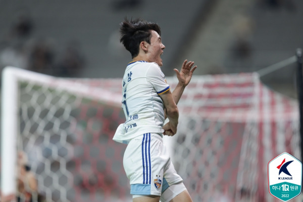 결승골을 기록한 엄원상(울산 현대). 사진｜한국프로축구연맹