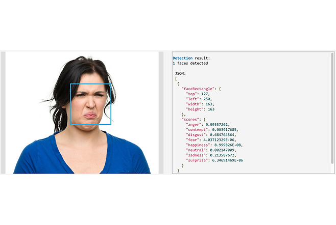 애저의 페이스 API는 얼굴 표정에서 감정을 읽는 기능을 제공해왔다. 출처=깃헙