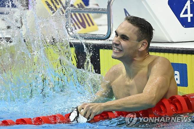 남자 접영 200ｍ에서 다시 세계기록을 갈아치운 밀라크. [EPA=연합뉴스]