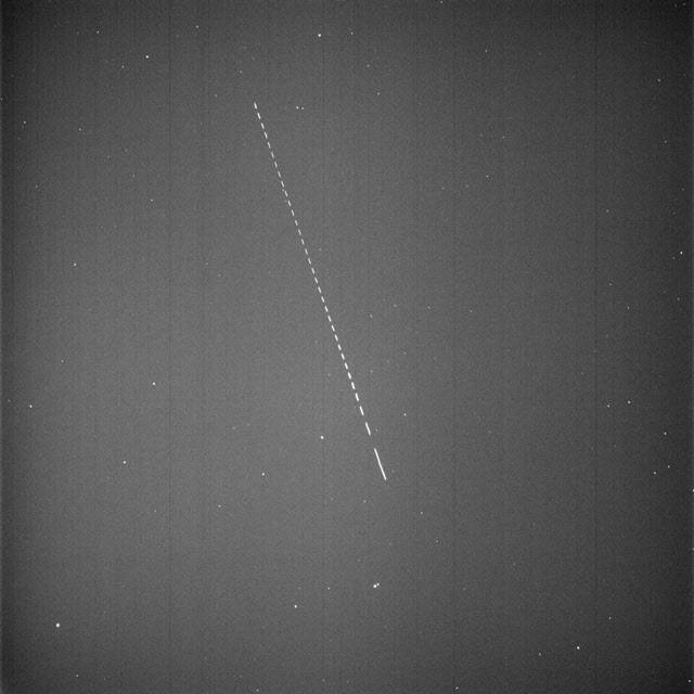 OWL-Net으로 관측한 누리호 발사체 3단.(사진=한국천문연구원)