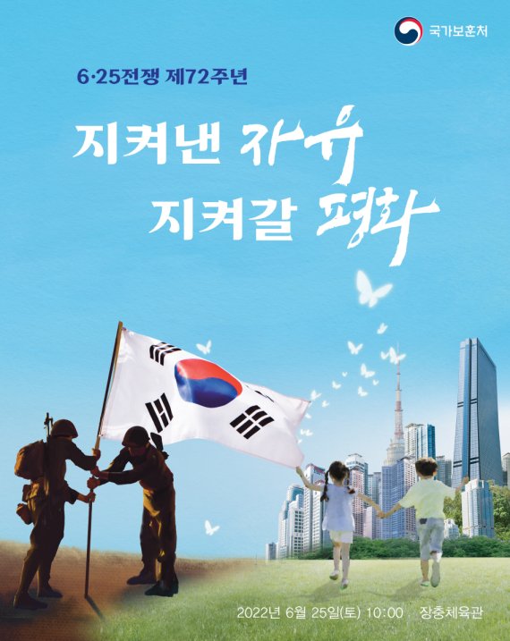 6.25전쟁 제72주년 포스터. 사진=국가보훈처 제공