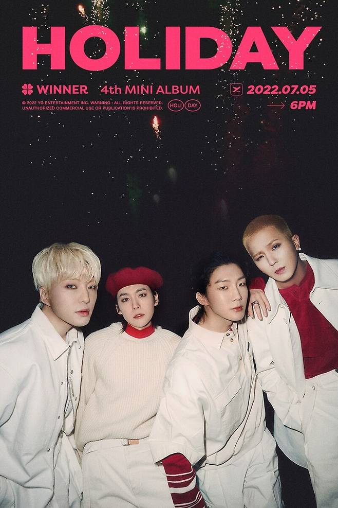 ▲ 그룹 '위너'의 새 앨범 '홀리데이' 사진=YG엔터테인먼트