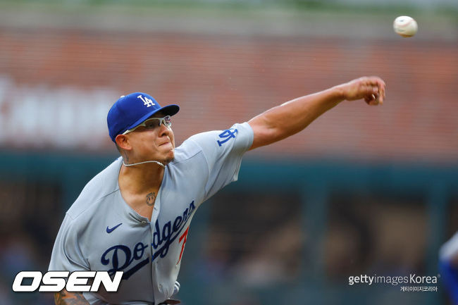 [사진] LA 다저스 선발투수 홀리오 유리아스. ⓒGettyimages(무단전재 및 재배포 금지)