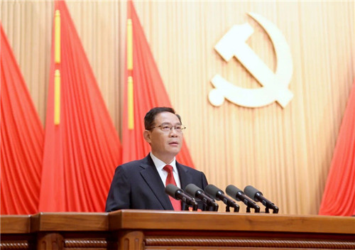 리창 중국 상하이시 당서기가 25일 중국 공산당 상하이시 제12차 대표대회에서 업무보고를 하며 “상하이 보위전에서 승리했다”고 말했다. 중국 인민망 홈페이지 캡처