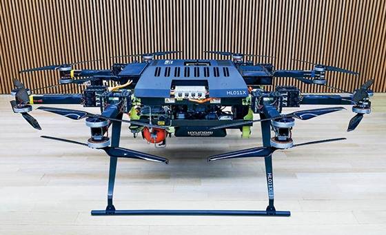 현대차그룹의 수소연료전지와 배터리 기반의 멀티콥터 드론인 프로젝트N 기체. /사진=현대차