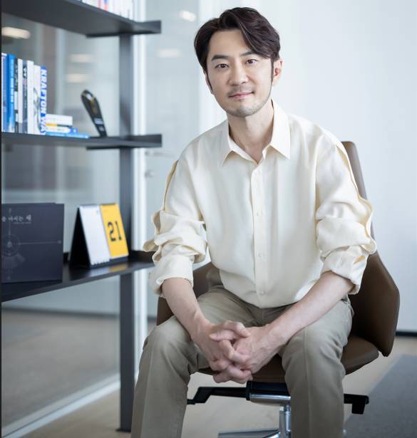 크래프톤이 실제 사람의 얼굴 근육까지 구현한 가상인간을 선보이며 웹 3.0 생태계 구축에 나섰다. 사진은 김창한 대표. /사진제공=크래프톤