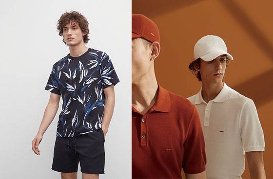 클럽모나코 프린팅 티셔츠, 심플한 제냐의 시그너처 디자인을 바탕으로 부드러운 니트 소재부터 시원한 퓨어 코튼까지 다양한 소재를 적용한 폴로 셔츠 컬렉션.