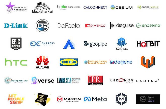 메타버스 표준 포럼 주요 회원사 목록 일부. 출처 = 메타버스 표준 포럼