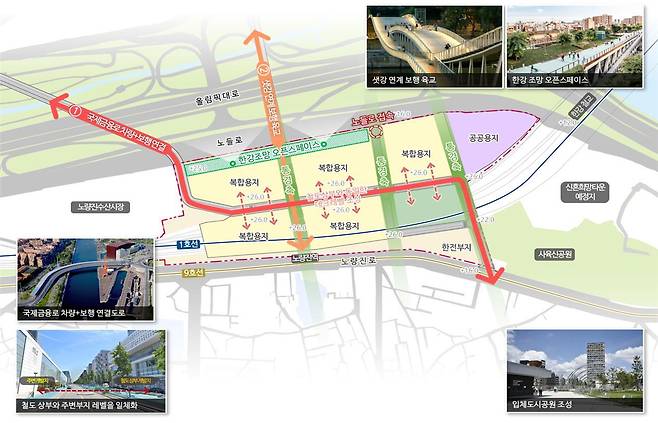 서울시의 '한강철교 남단 저이용부지 일대 지구단위계획'(서울시 제공) © 뉴스1