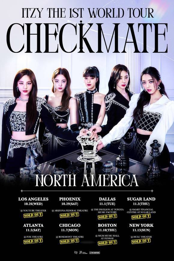 ITZY가 미국 8회 공연을 모두 매진시켰다. /JYP 제공