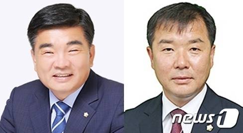 고흥군의회 이재학 의장(왼쪽) 부의장 김민열 부의장© 뉴스1
