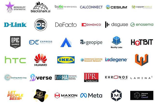 '메타버스 표준 포럼' 주요 회원사 목록 일부. /메타버스 표준 포럼 홈페이지 캡처