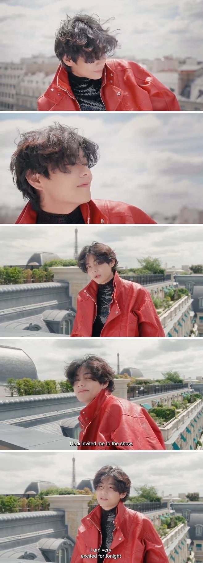 "에디의 미감" 방탄소년단 뷔, 셀린느 패션쇼 착장 직접 '픽'..VMAN매거진 인터뷰