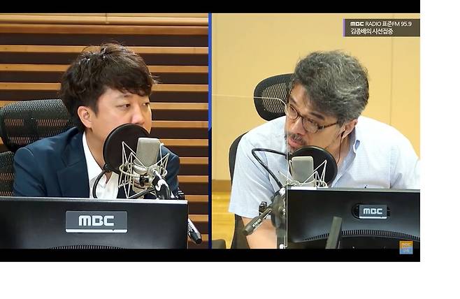 ▲이준석 국민의힘 대표가 지난 5일 MBC 시선집중에 출연해 자신과 관련한 의혹에 대해 답변하고 있다. 사진=MBC 영상 갈무리