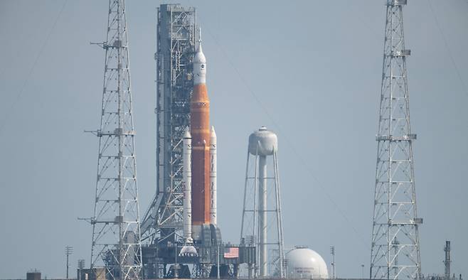 미국의 달 복귀 프로그램에 사용되는 아르테미스I 로켓. NASA 제공