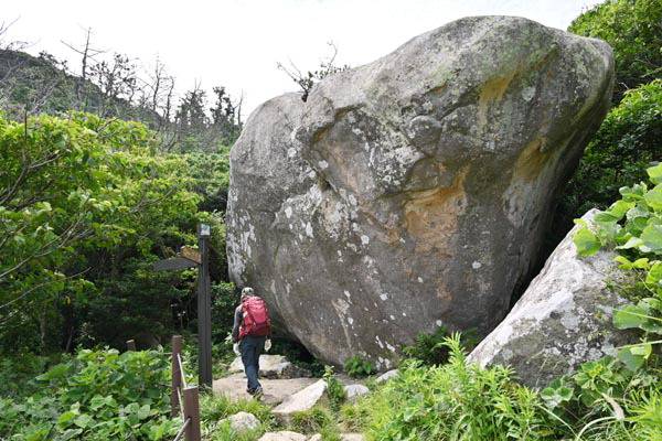오누이가 천륜을 어겨 변했다는 남매바위.