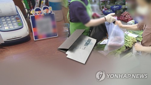 지역 상품권 (CG) [연합뉴스TV 제공]