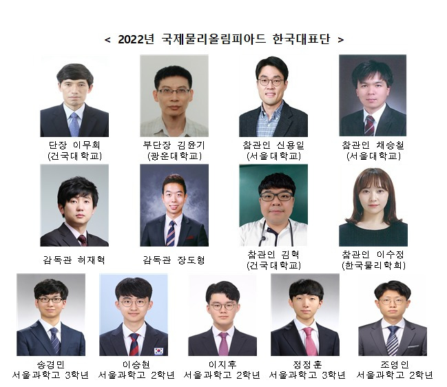 국제물리올림피아드 한국대표단 (과학기술정보통신부 제공) 2022.07.18 /뉴스1