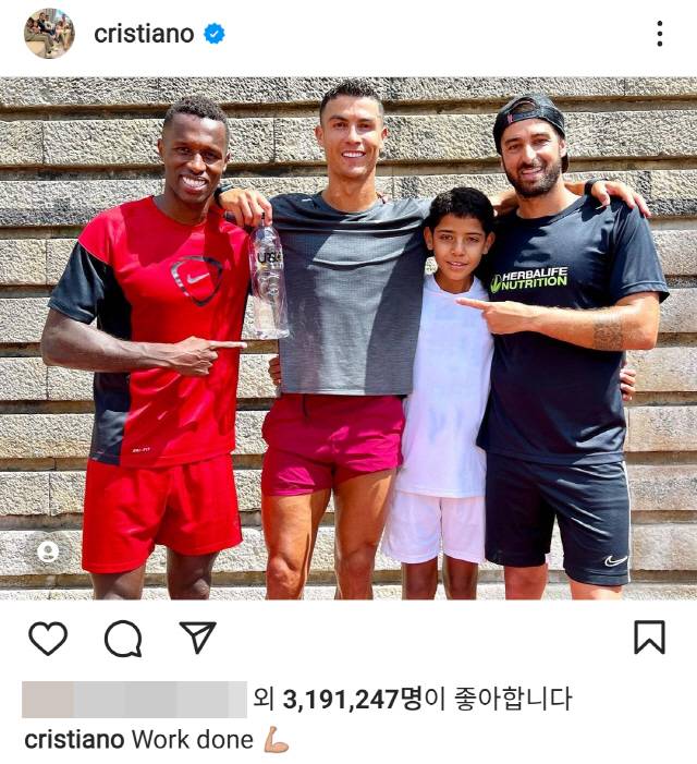 크리스티아누 호날두 SNS.