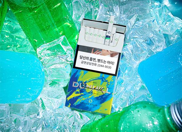 BAT로스만스가 궐련 담배 브랜드 던힐의 냄새는 줄이고 맛의 시원함을 더하는 `쿨그레이드(Cool+Upgrade) 캠페인`을 통해 리뉴얼한 `던힐 멜로우 크러쉬` 제품. [사진 제공 = BAT로스만스]